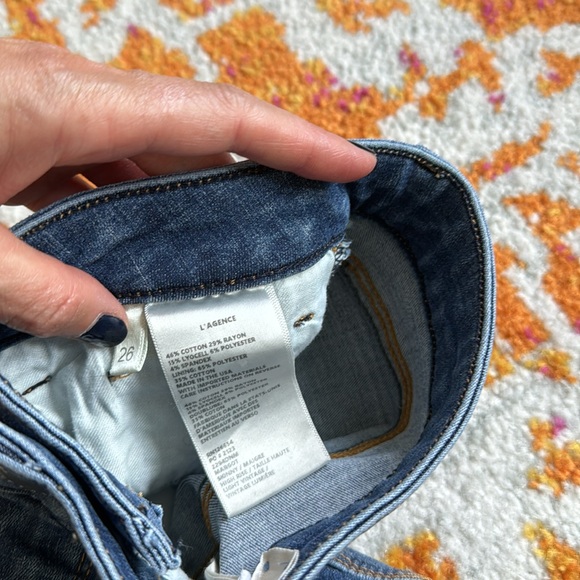 L’AGENCE High Rise Dark Wash Skinny Jeans - Picture 5 of 12